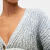 Cardigan court en mélange de coton