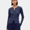 Cardigan de pyjama en maille gaufrée