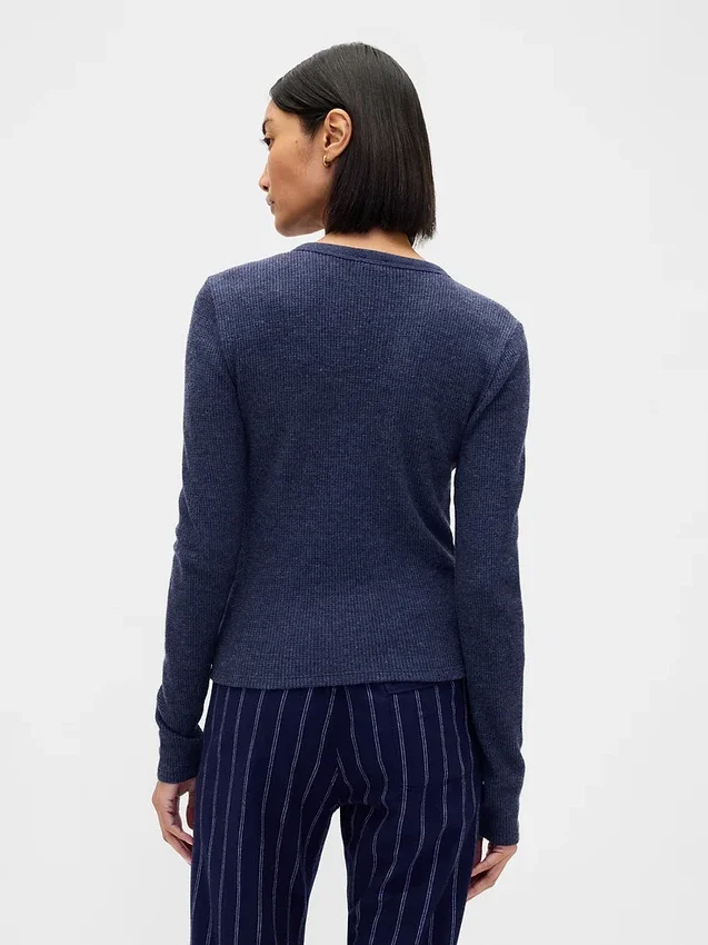 Cardigan de pyjama en maille gaufrée
