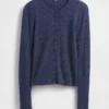Cardigan de pyjama en maille gaufrée