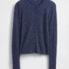 Cardigan de pyjama en maille gaufrée