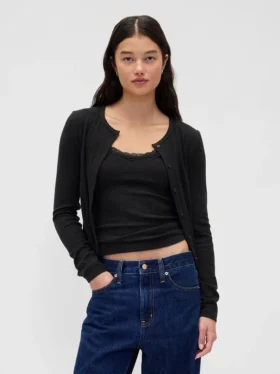 Cardigan en pointelle