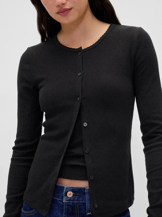 Cardigan en pointelle