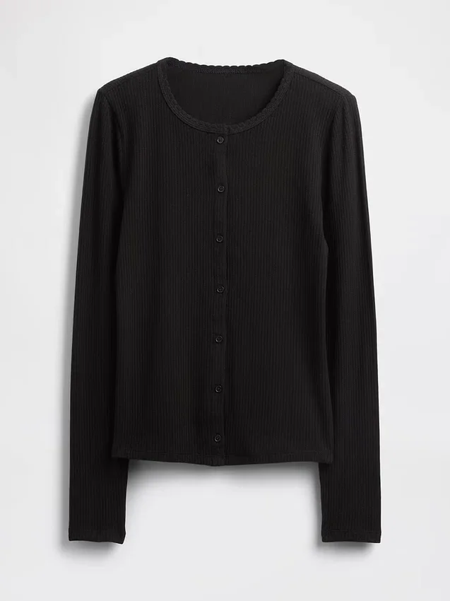 Cardigan en pointelle