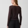 Cardigan à nouer sur le devant en mélange de lin