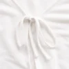 Cardigan à nouer sur le devant en mélange de lin