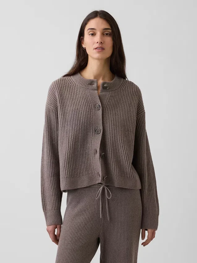 Cardigan oversize CashSoft à mailles Shaker