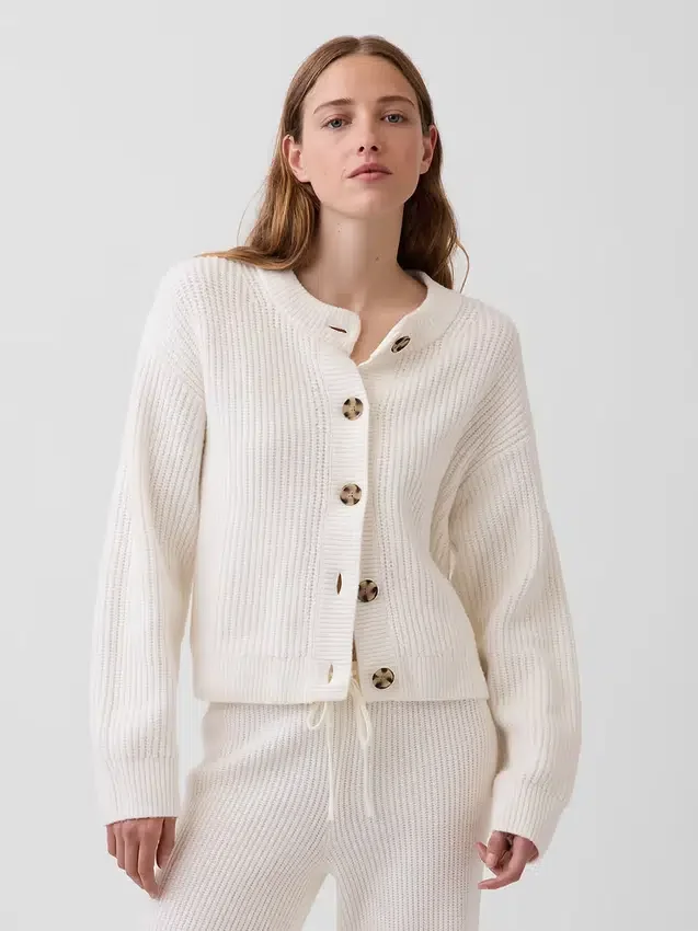 Cardigan oversize CashSoft à mailles Shaker