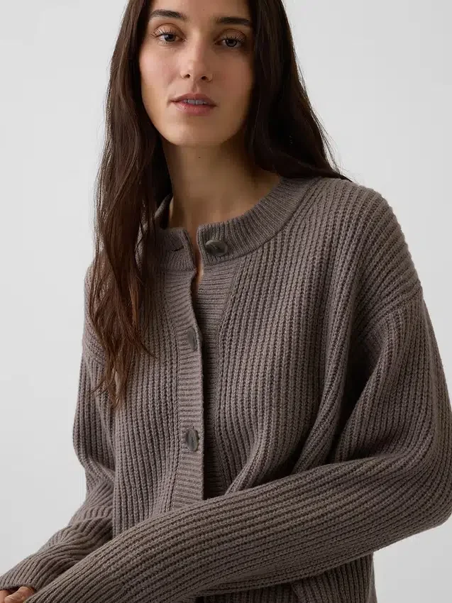 Cardigan oversize CashSoft à mailles Shaker