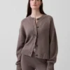 Cardigan oversize en maille épaisse CashSoft
