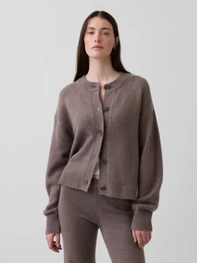 Cardigan oversize en maille épaisse CashSoft