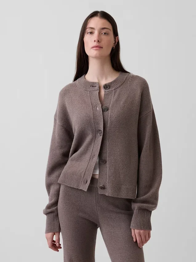 Cardigan oversize en maille épaisse CashSoft