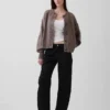 Cardigan oversize en maille épaisse CashSoft