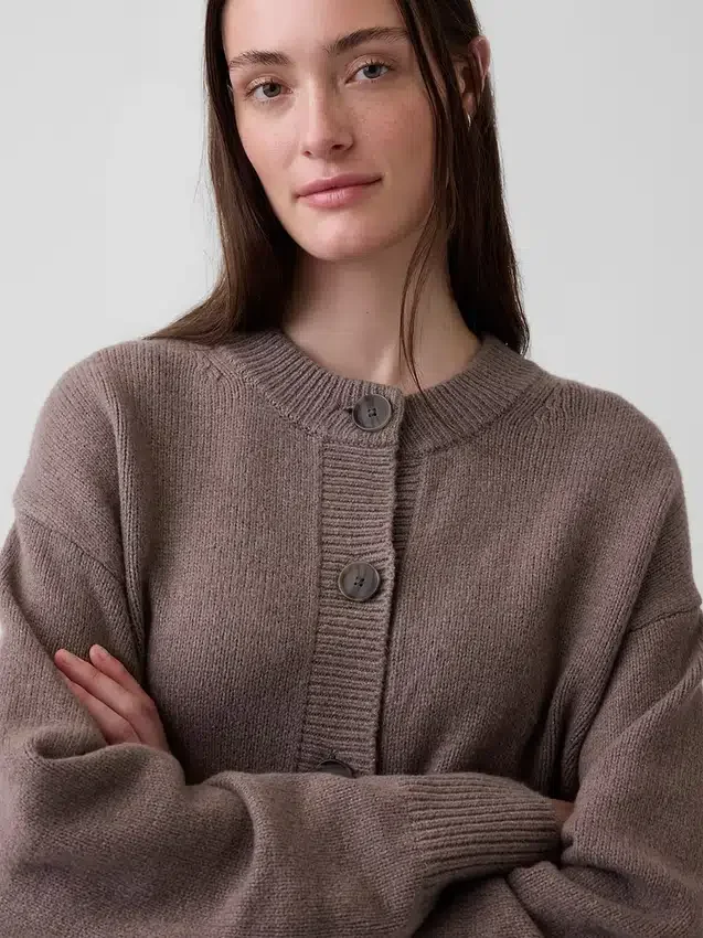 Cardigan oversize en maille épaisse CashSoft