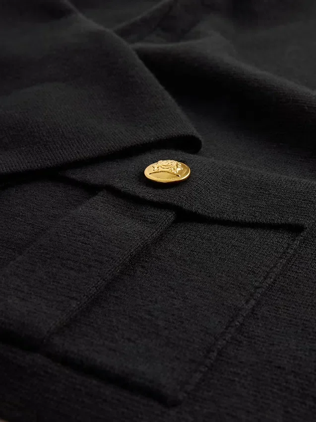 Cardigan à poches en mélange de coton