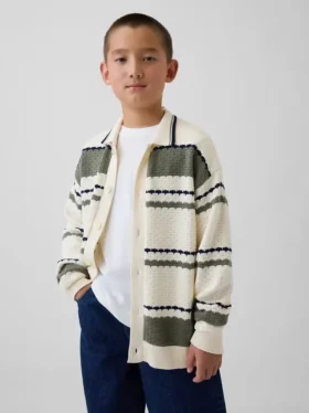 Cardigan polo ample pour enfant