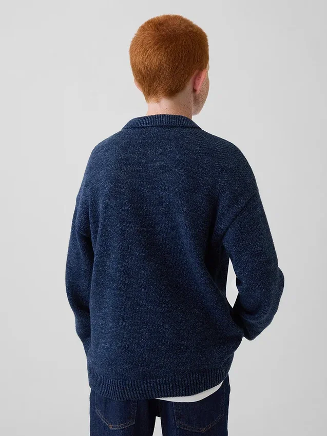 Cardigan polo ample pour enfant