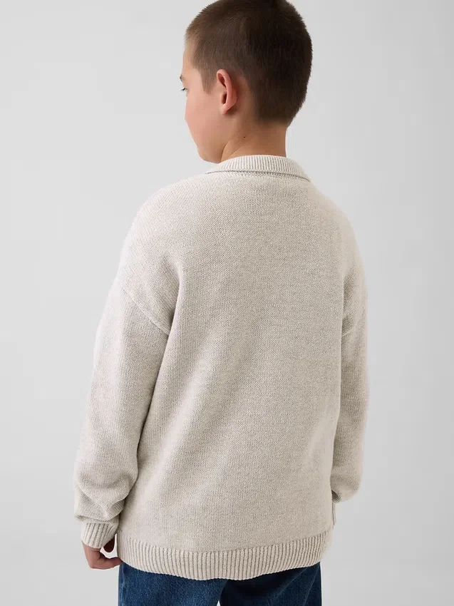 Cardigan polo ample pour enfant