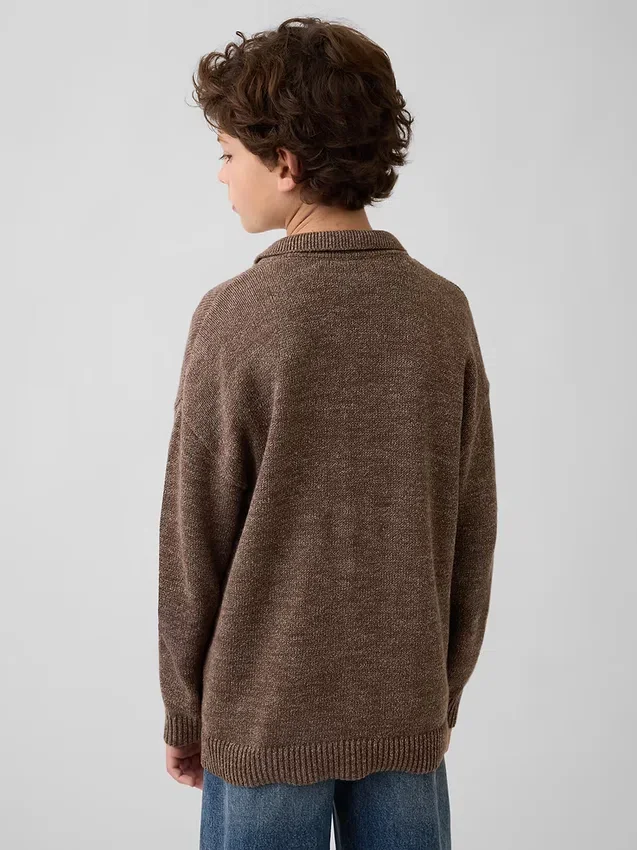 Cardigan polo ample pour enfant