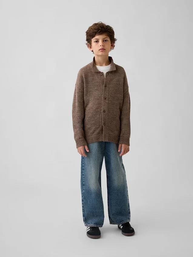 Cardigan polo ample pour enfant