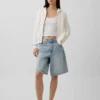 Cardigan zippé 100 % coton à mailles torsadées
