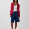 Cardigan zippé 100 % coton à mailles torsadées