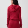 Cardigan zippé 100 % coton à mailles torsadées