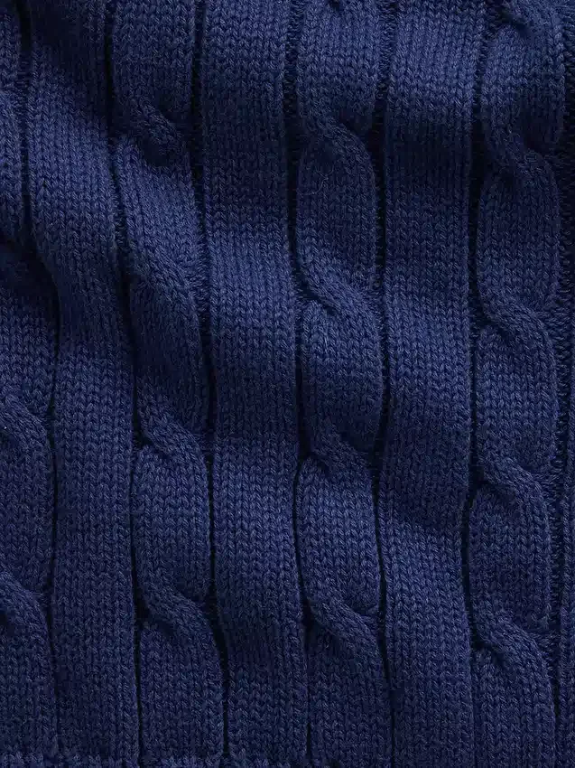 Cardigan zippé 100 % coton à mailles torsadées
