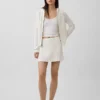 Mini-jupe-short en tricot torsadé 100 % coton