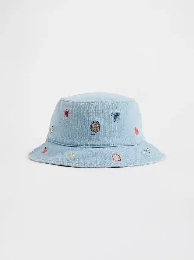 Casquette de pêcheur en denim brodée pour Bébé & Enfant