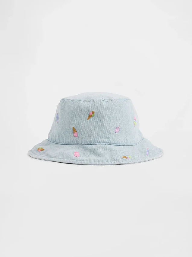 Casquette de pêcheur en denim brodée pour Bébé & Enfant