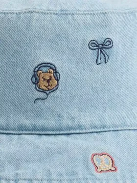 Casquette de pêcheur en denim brodée pour Bébé & Enfant