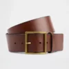 Ceinture en cuir à boucle carrée