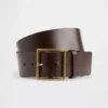 Ceinture en cuir à boucle carrée
