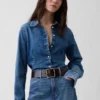 Ceinture en cuir à boucle carrée