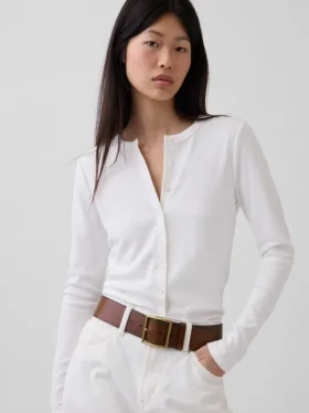 Ceinture en cuir à boucle carrée