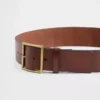 Ceinture en cuir à boucle carrée