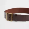 Ceinture en cuir à boucle carrée