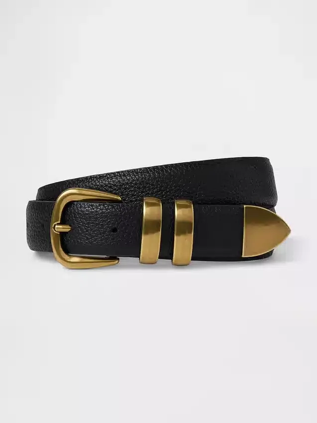 Ceinture en cuir grainé