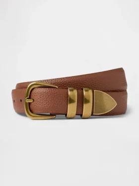Ceinture en cuir grainé