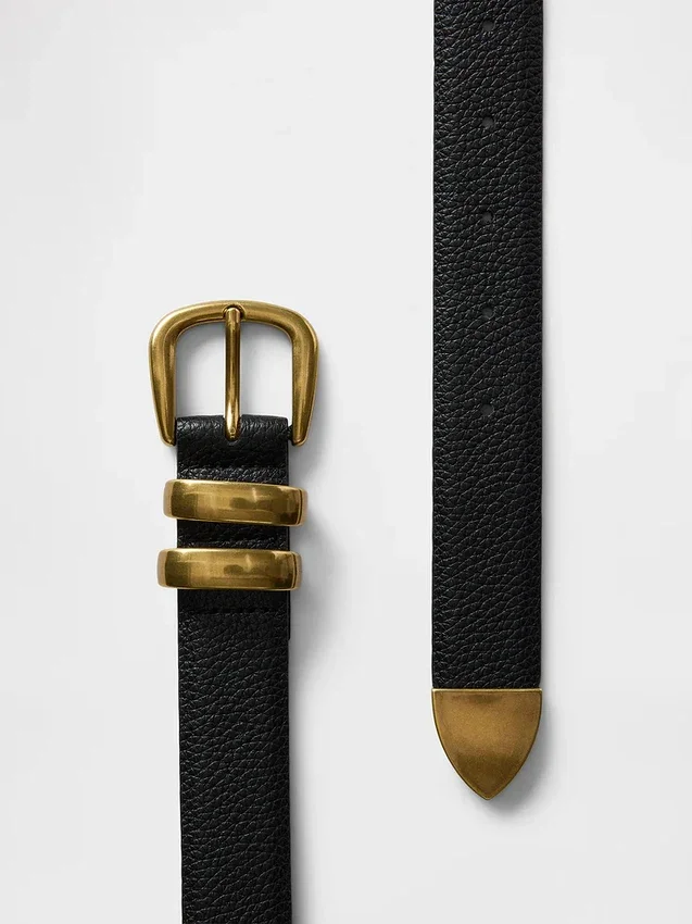 Ceinture en cuir grainé
