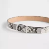 Ceinture en cuir à imprimé serpent