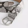 Ceinture en cuir à imprimé serpent
