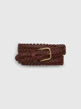 Ceinture en cuir tressé