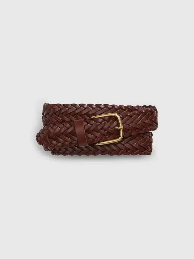 Ceinture en cuir tressé