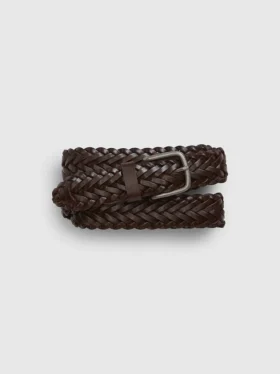Ceinture en cuir tressé
