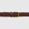 Ceinture en cuir tressé