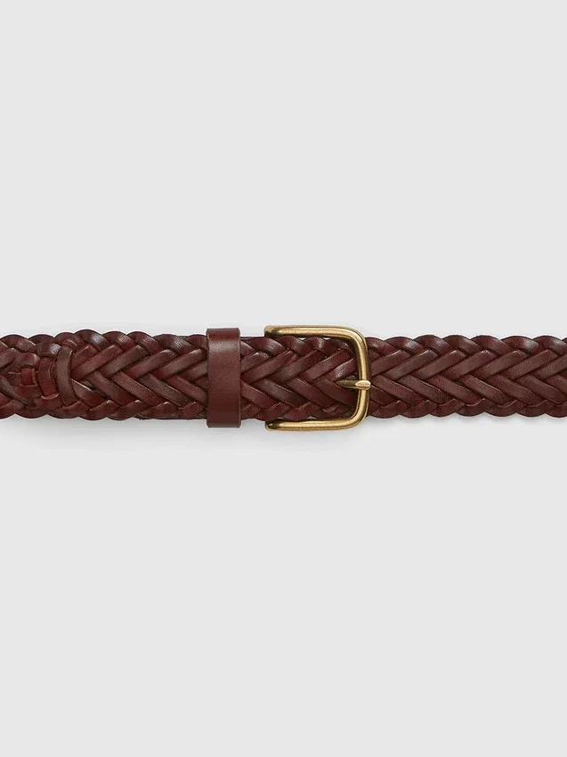 Ceinture en cuir tressé