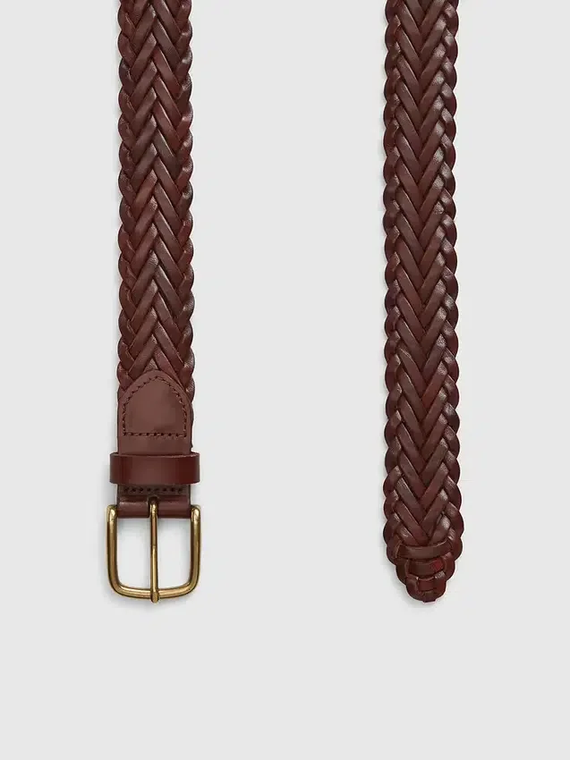 Ceinture en cuir tressé
