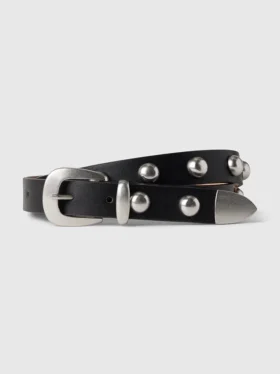 Ceinture en cuir vegan cloutée